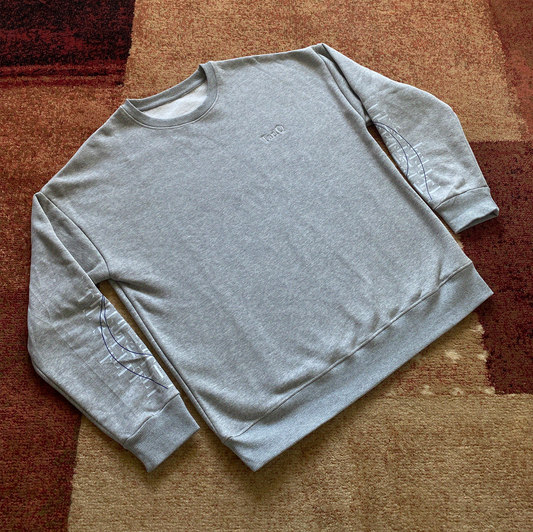 PRE-ORDER (Print T Grey Drop Shoulder Sweater)